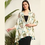 Beautiful Pineapple & Parrots Printed Long Scarf - Image 5