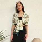 Beautiful Pineapple & Parrots Printed Long Scarf
