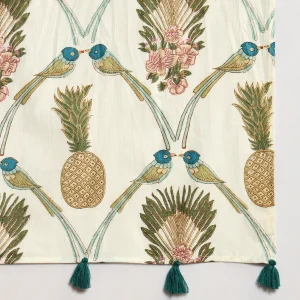 Beautiful Pineapple & Parrots Printed Long Scarf - Image 9