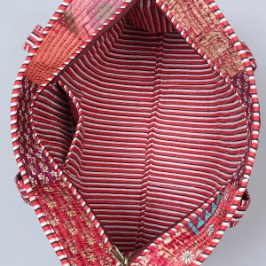 Beautiful Red Silk Fabric Patchwork Quilted Shoulder Bags - Image 8