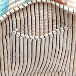 Beige Silk Fabric Patchwork Quilted Shoulder Bags Closure Zip Bags - Image 9
