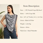 Black White Zebra Printed Head Neck Scarf - Image 10