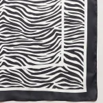 Black White Zebra Printed Head Neck Scarf - Image 9