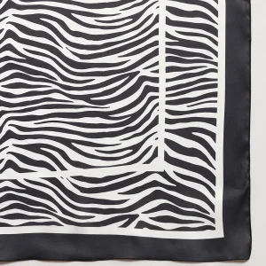 Black White Zebra Printed Head Neck Scarf - Image 9
