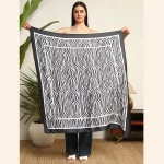 Black White Zebra Printed Head Neck Scarf - Image 7