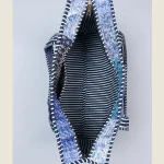 Blue Silk Patchwork Fabric Design Quilted Shoulder Bags - Image 7