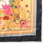 Butterfly Printed Square Satin Silk Scarf/Hijab - Image 9