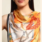 Butterfly Printed Square Satin Silk Scarf/Hijab - Image 8
