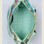 Handmade Green Silk Fabric Patchwork Quilted Handbag - Image 9