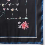 I Like Floral Print Satin Silk Wraps Scarves - Image 9