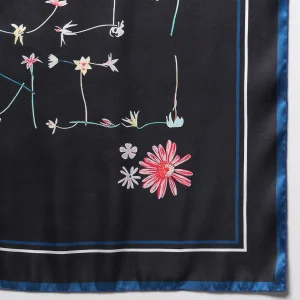 I Like Floral Print Satin Silk Wraps Scarves - Image 9