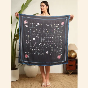 I Like Floral Print Satin Silk Wraps Scarves - Image 6