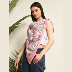 Indian Hand Block Print Cotton Scarves - Image 6