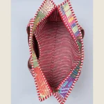 Indian Patchwork Quilted Silk Tote Bag (Multicolor) - Image 5
