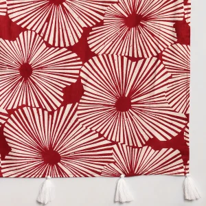 Maroon Hand Block Floral Printed Fabric Dupatta - Image 8