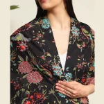New Black Bird Print Cotton Scarf / Hijab - Image 7