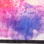 New Satin Silk Shawl Purple Yoga Printed Neck Wrap Scarf - Image 9