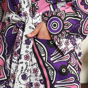 Ombre Mandala Print Women's Beach Wear Dressing Bathrobe - Image 8