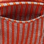 Patchwork Quilted Tote Bags Orange Silk Fabric Carry Bag - Image 9