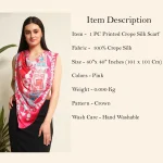 Pink Crown Print Satin Silk Scarf Women neckerchief - Image 9