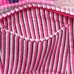 Pink Patchwork Quilted Bag Indian Silk Fabric Tote Bags - Image 8