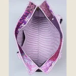 Purple Tote Bags Casual Patchwork Quilted Shopping Bag - Image 8