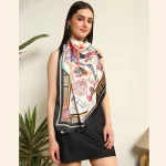 Wedding Horse Printed Square Scarf for Women