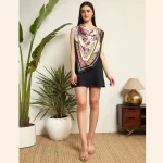 Wedding Horse Printed Square Scarf for Women - Image 4