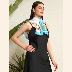 Women Fashion Mermaid Fish Print Scarf - Image 5