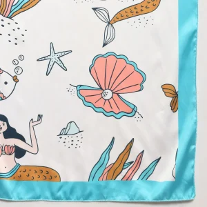 Women Fashion Mermaid Fish Print Scarf - Image 9