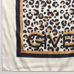Women Leopard Print Square Silk Feel Satin Scarf - Image 9