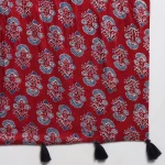 Women Maroon Scarf Hand Block Printed Scarves - Image 9