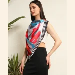 Women's Crepe Silk Neck Wraps Scarves Horse Riding Print - Image 3