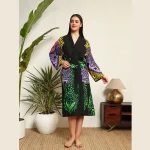 Women's Mandala Printed Cotton Nightwear Robe - Image 2
