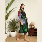 Women's Mandala Printed Cotton Nightwear Robe - Image 4