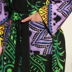 Women's Mandala Printed Cotton Nightwear Robe - Image 8