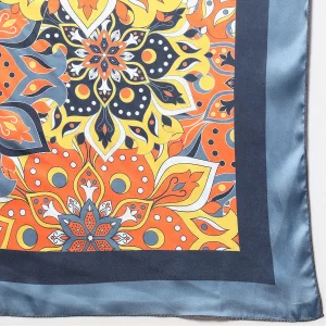 Women's Neck Wrap Scarf Yellow Mandala Print - Image 8