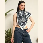 Women's neckerchief Shawl Wrap Floral Print Casual Hijab - Image 4