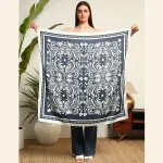 Women's neckerchief Shawl Wrap Floral Print Casual Hijab - Image 5