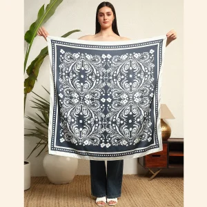 Women's neckerchief Shawl Wrap Floral Print Casual Hijab - Image 5
