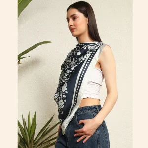 Women's neckerchief Shawl Wrap Floral Print Casual Hijab - Image 3