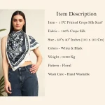 Women's neckerchief Shawl Wrap Floral Print Casual Hijab - Image 9