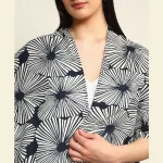 Women's Pure Cotton Neck Wrap Blue Floral Stole - Image 7