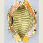Women's Yellow Patchwork Silk Tote Bags - Image 7