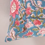 16" Luxury Blue Floral Print Cushion Cover - Image 5
