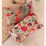 2 PC Green Bird Print Pillow Case Bedroom Decor Soft Velvet - Image 2