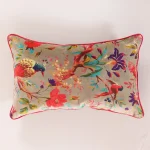 2 PC Green Bird Print Pillow Case Bedroom Decor Soft Velvet - Image 3