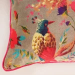 2 PC Green Bird Print Pillow Case Bedroom Decor Soft Velvet - Image 4