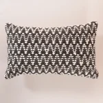 20"x12" Pillow Case Indian Handmade Black White Zig Zag - Image 3