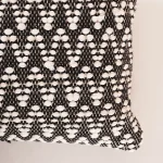 20"x12" Pillow Case Indian Handmade Black White Zig Zag - Image 4
